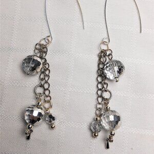 No 580 Handmade earrings with glass cristals